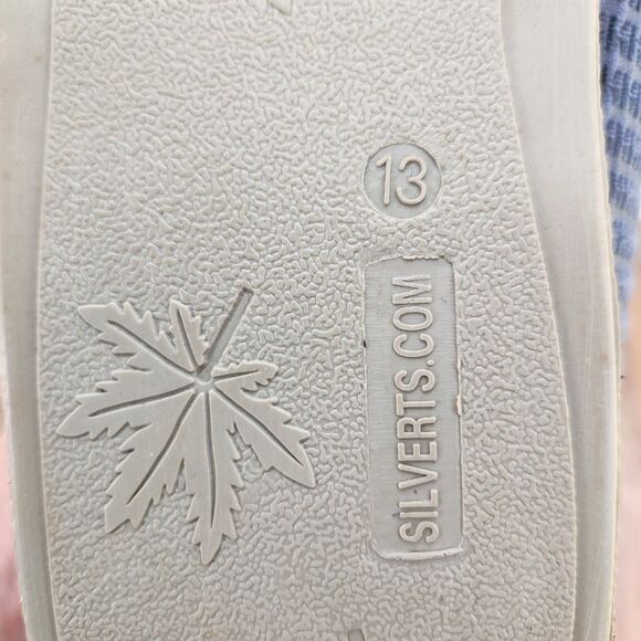 Silverts Slip Resistant Slippers Mens Sz 13 Blue Adjustable Senior Comfort Shoes - Picture 10 of 11